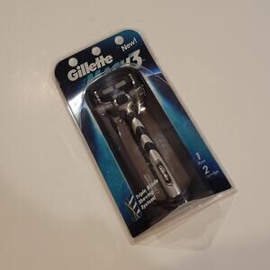 Original Gillette Mach3 Razor Handle With 2 Cartridges New sealed
